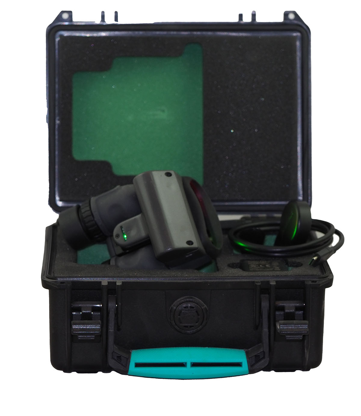 Detector with active illumination lenses